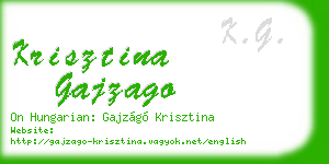krisztina gajzago business card